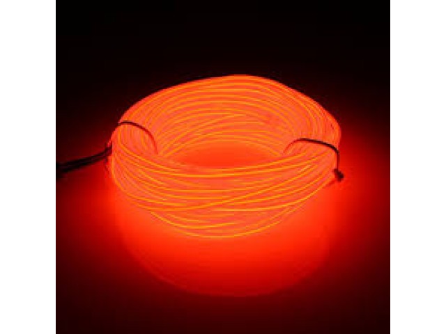 Red San Jison El Wire 3m/9ft Led Flexible Soft Tube Wire Lights Neon Glowing Car Rope Strip Light Xmas Decor DC 12V for Car Offer 360 Degrees of Illumination 