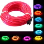5M EL Led Flexible Soft Tube Wire Neon Glow Car Rope Strip Light Xmas Decor DC 12V