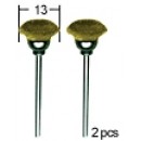 Brass Wire Cone Brush D13 mm (2 pcs)